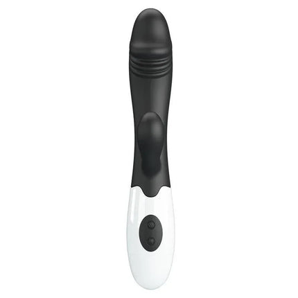 Vibrator Snappy 30 functions Black with dual-stimulation design and silicone texture for G-spot and clitoral pleasure