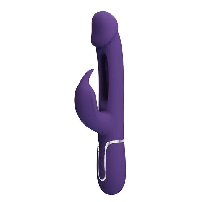 Vibrator with Licking Kampas - Dual-Motor Rechargeable Silicone Pleasure Device in Purple