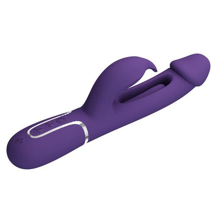 Vibrator with Licking Kampas in purple, featuring dual motors and ergonomic design for customizable pleasure.