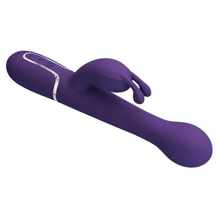 Purple Vibrator wt Rotation and Thrusting Twinkled with dual motors for versatile pleasure