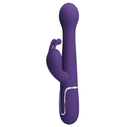 Vibrator wt Rotation and Thrusting Twinkled in purple with dual motors for enhanced stimulation.
