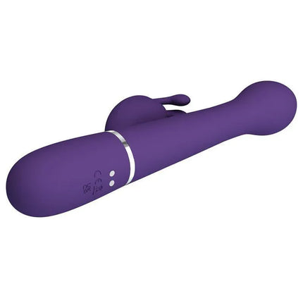 Vibrator wt Rotation and Thrusting Twinkled in purple with two powerful motors for enhanced stimulation