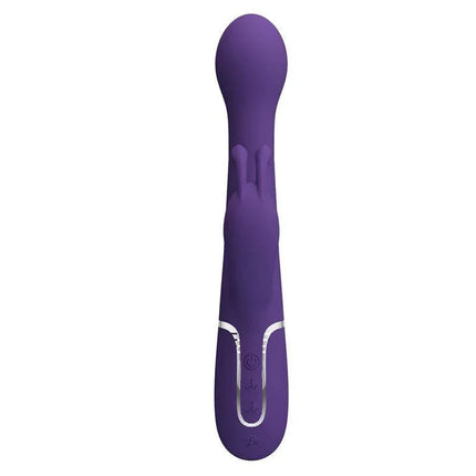 Purple Vibrator wt Rotation and Thrusting Twinkled with dual motors for targeted stimulation