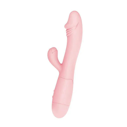 Vibre Snappy Rechargable Flesh dual-stimulation wand for G-spot and clitoral pleasure, crafted from ultra-soft silicone.