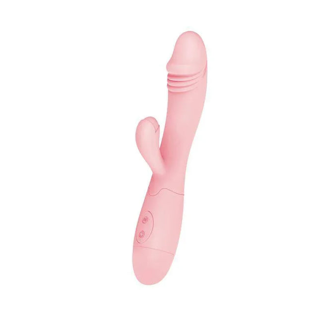 Vibre Snappy Rechargable Flesh dual-stimulation wand for G-spot and clitoral pleasure, crafted from ultra-soft silicone.