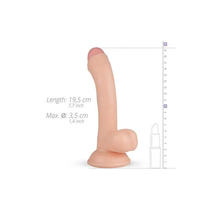 Vince Realistic Dildo 19.5 cm with lifelike veins and bendable shaft for authentic experience.