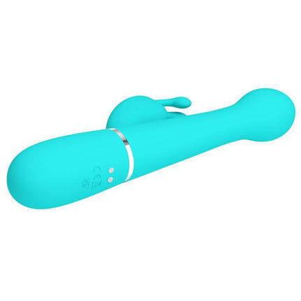Vive with Thrusting and Rotating Beads Dejon Blue - premium dual-action vibrator in a vibrant blue color