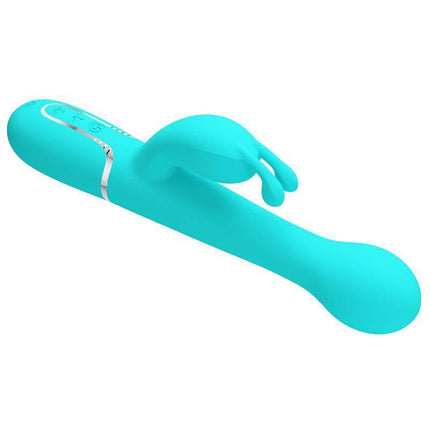 Vive with Thrusting and Rotating Beads Dejon Blue vibrator with dual motors for targeted pleasure and solo or couple use