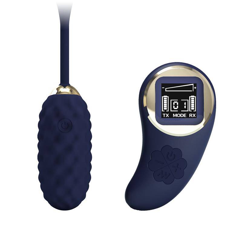 Vivian Vibrating Egg with Digital Screen Remote Control Blue - secretsextoys.store