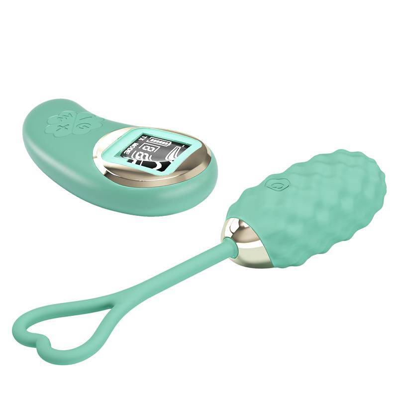 Vivian Vibrating Egg with Digital Screen Remote Control Green - secretsextoys.store