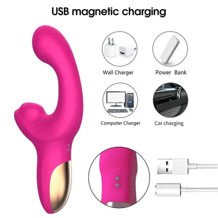 Volse Triple function Vibe with Finger and Pulsation Tapping, featuring USB magnetic charging capabilities.