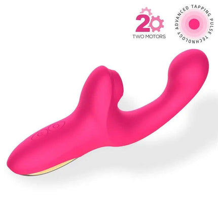 Volse Triple function Vibe with Finger and Pulsation Tapping, featuring dual motors and advanced tapping technology, in pink.