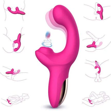 Volse Triple function Vibe with Finger and Pulsation Tapping showcasing design and functionality in pink.