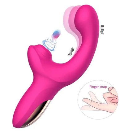 Volse Triple function Vibe with Finger and Pulsation Tapping showing its triple-action design for layered stimulation.