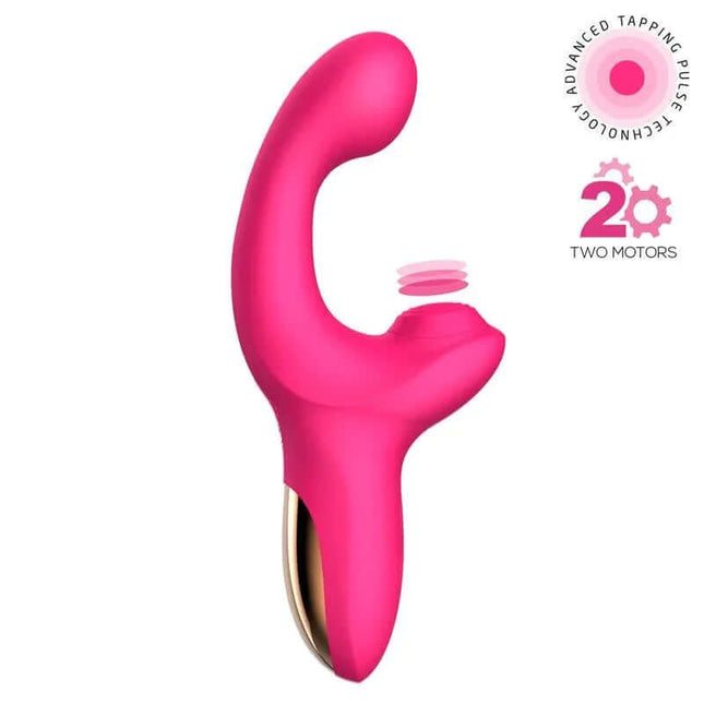 Volse Triple function Vibe with Finger and Pulsation Tapping in pink, featuring advanced tapping pulse and dual motors.