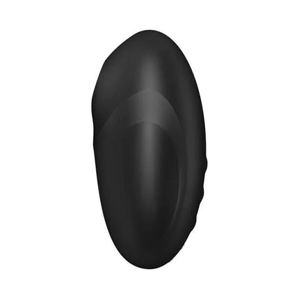 Vulva Lover 3 Clitoris Sucker Black by Satisfyer, black clitoral stimulator with pressure waves and vibrations, body-friendly design.