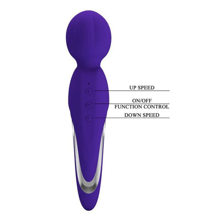Walter Massager Wand Violet showing control buttons for speed and function