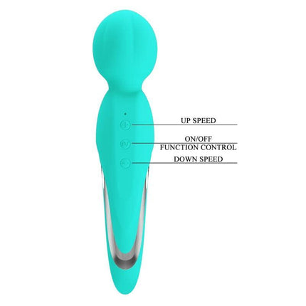 Walter Wand Massager Aqua with rounded head and control buttons