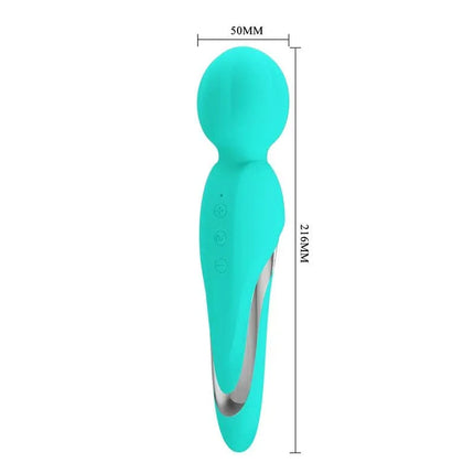 Walter Wand Massager Aqua with ergonomic design and measurement dimensions shown, ideal for soothing muscle tension