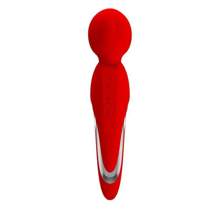 Walter Wand Red premium personal massager with 5 speeds and 7 vibration settings in sleek red, cordless and USB-rechargeable design.