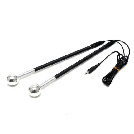 Wand Electro Shock electrotherapy wand with insulated handle and conductive metal tips, designed for precise and controlled stimulation.