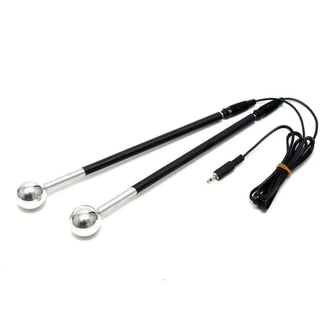 Wand Electro Shock electrotherapy wand with insulated handle and conductive metal tips, designed for precise and controlled stimulation.
