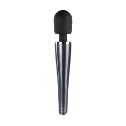 Wand Massager Relyme USB Silicone Black with smooth black finish and USB charging feature.
