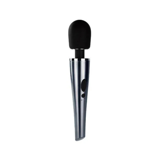 Wand Massager Relyme USB Silicone Black, portable and cordless, perfect for daily self-care and relaxation.