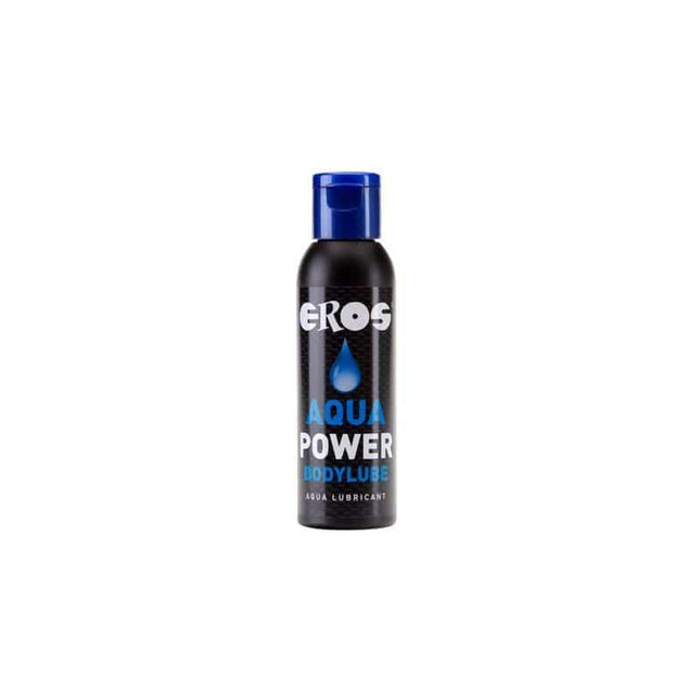 Water Base Lub Aqua Power 50 ml bottle, premium water-based lubricant, silicone-free, easy to clean, long-lasting glide.