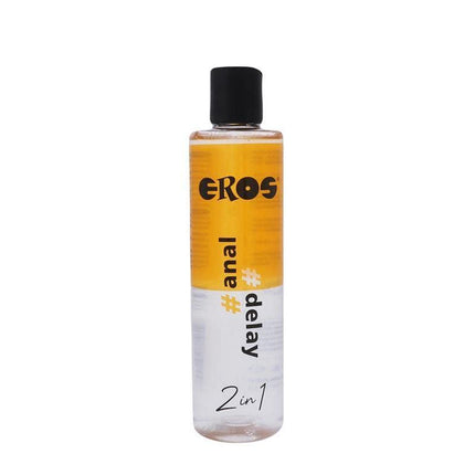 EROS Water Base Lubricant Anal Delay 2 in 1 250 ml bottle with 2 in 1 lubrication and numbing for anal play