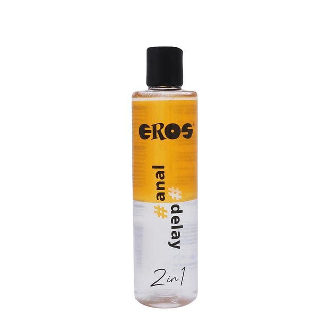 EROS Water Base Lubricant Anal Delay 2 in 1 250 ml bottle with 2 in 1 lubrication and numbing for anal play