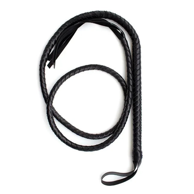 Whip 2 meters Black, sleek Latetobed BDSM Line premium whip for intense role-play and domination, 2m length for dramatic visuals.