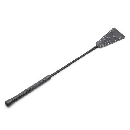 White Lining Riding Crop with sleek design and white details, measuring 46 cm for precise play.