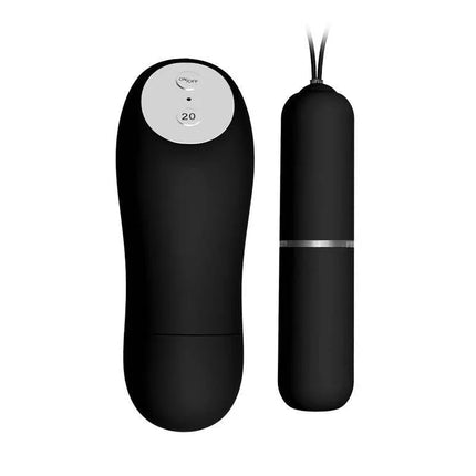 Wild Butterfly Remote Control Panty Vibrator, black wireless set for discreet pleasure, with 20 vibration settings.