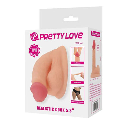 Packaging of Wildon Realistic Dildo 13.5 cm featuring lifelike design and texture.