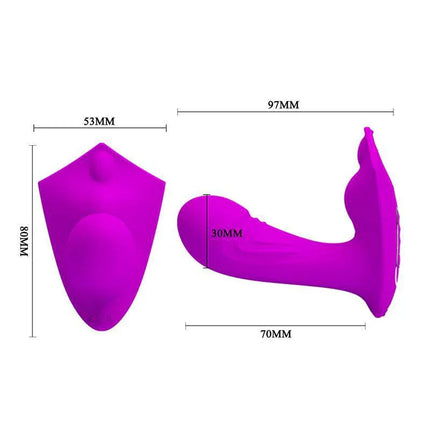 Willie Stimulator with Remote Control Pink - Dimensions and design details