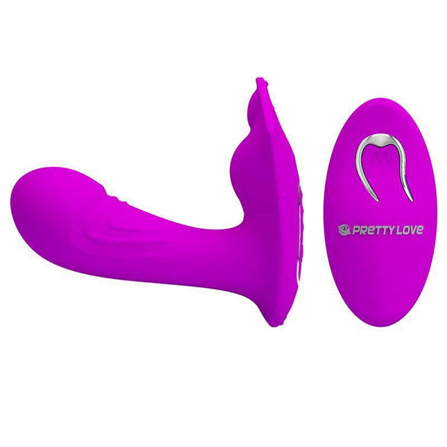 Willie Stimulator with Remote Control Pink featuring silicone curvature and wireless remote for customizable pleasure.