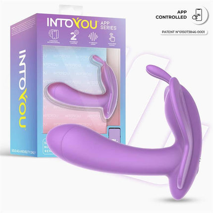 Wingy Butterfly Vibrator with App Lavender in packaging from Intoyou® App Series