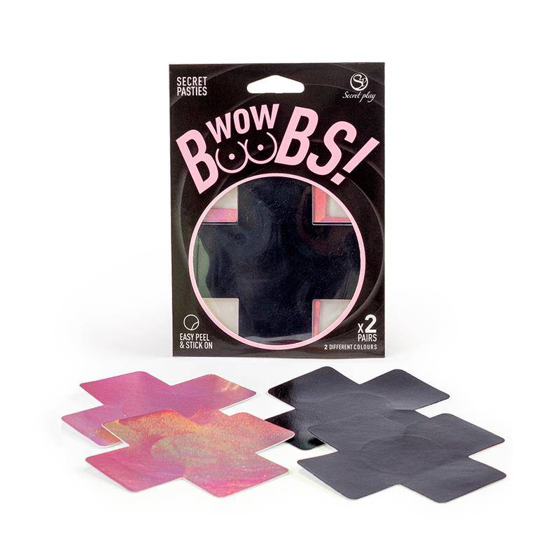 Wow Boobs! Nipple Covers Cross Shapped Holografic - secretsextoys.store