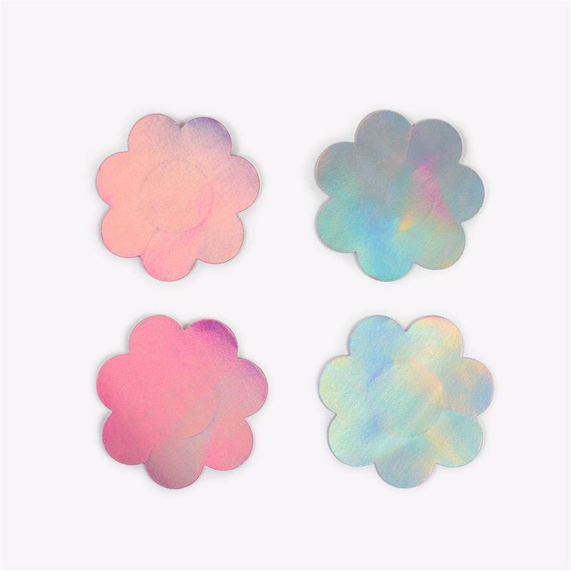 Wow Boobs! Nipple Covers Flower Shapped Holographic - secretsextoys.store