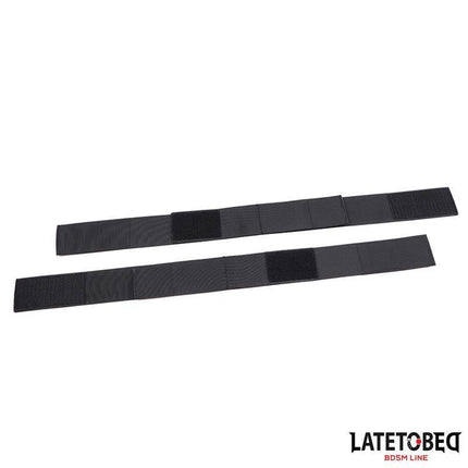 Wrist and Thigh Restraints Nylon in black, durable and adjustable, perfect for couples seeking comfort and trust during playful moments.