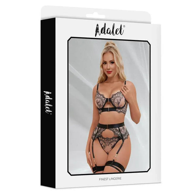 Ximena 4 Pcs Set with Garter Belt by Adalet in packaging
