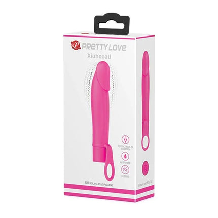 Xiuhcoatl G-spot Vibe Silicone in its packaging, showcasing its ergonomic design for targeted G-spot stimulation.