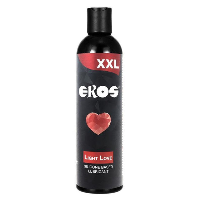 XXL Light Silicone Based Lubricant 300 ml bottle with red heart design