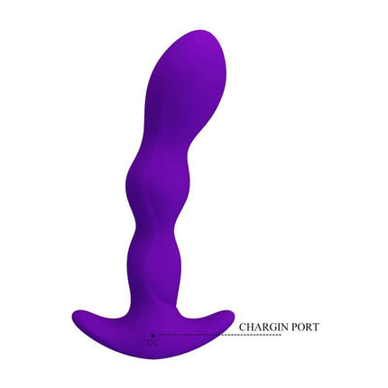 Yale Butt Plug with Vibration Purple featuring smooth silicone body and ergonomic shape, ideal for customized anal pleasure.
