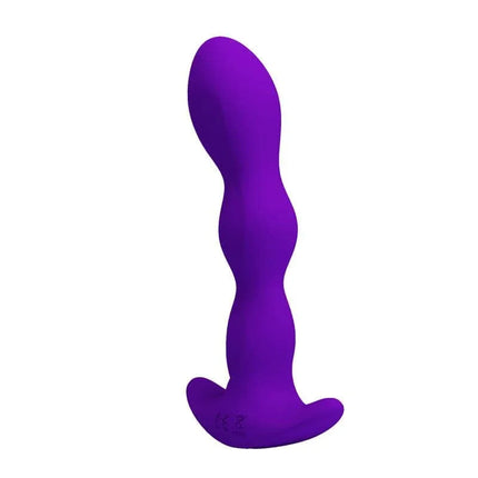 Yale Butt Plug with Vibration Purple silicone ergonomic design