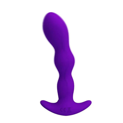 Yale Butt Plug with Vibration Purple, flexible silicone with ergonomic design, 12 vibration modes, perfect for beginners and couples