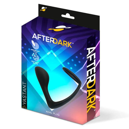 Yastant Anal Plug with Testicles Ring by Afterdark in premium silicone packaging