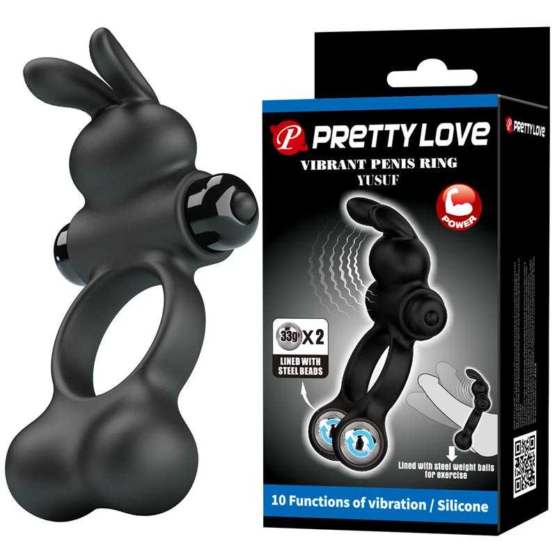 Yusuf Vibrating Penis Ring with Steel Beads - secretsextoys.store