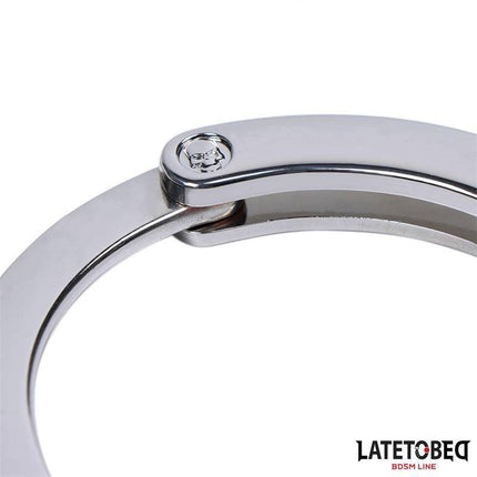 Close-up of Zinc Alloy Cuff 252g showcasing durable metallic finish and secure design for stylish restraint.
